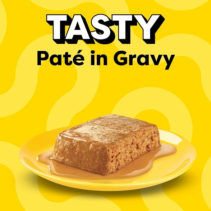 Temptations Pate in Gravy Adult Wet Cat Food Tasty Chicken Entree, Seafood Medley, Backyard Cookout, and Catnip Fever, 3.5 oz. Trays (24 Count, Pack of 1)