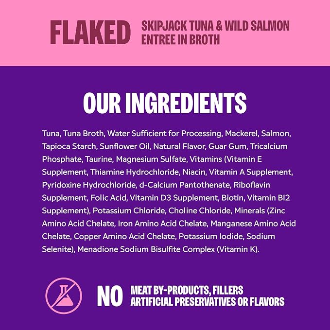 Wellness CORE Signature Selects Flaked Adult Canned Wet Cat Food, Natural, Protein Rich, Grain Free, Skipjack Tuna and Wild Salmon Entrée Recipe, 5.3 oz, Pack of 12 Cans