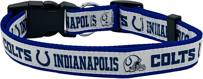 Pets First NFL Indianapolis Colts Licensed PET COLLAR, Large - Heavy-Duty, Strong, and Durable Dog Collar. Available in 31 Football Teams and 4 Sizes