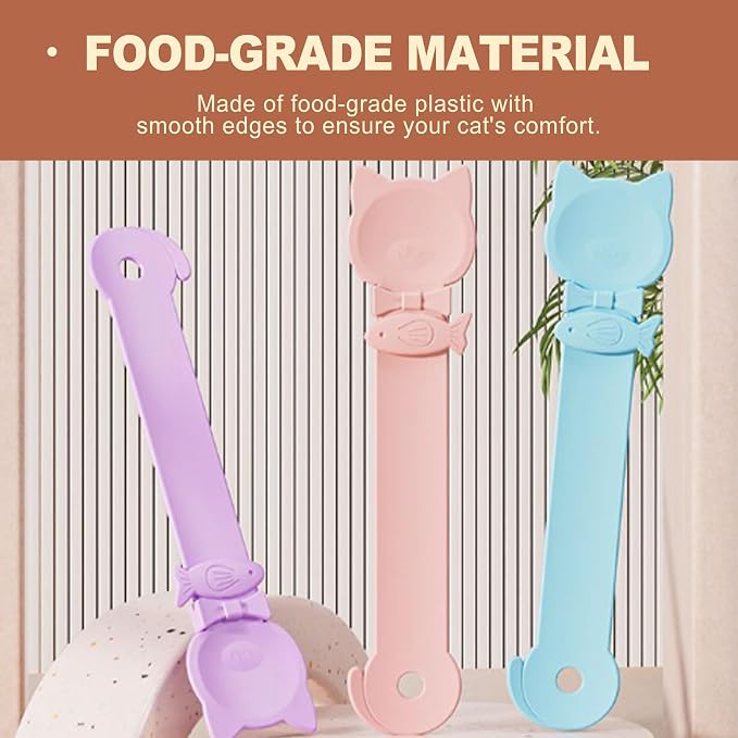 3 Pack Cat Strip Feeder Squeeze Spoon for Wet Food Lickable Treats Dispenser Plastic Cat Feeding Tool for Liquid Snacks Pet Grooming Training Reward Supplies