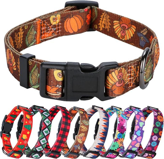 Fall Halloween Thanksgiving Dog Collars Small Size