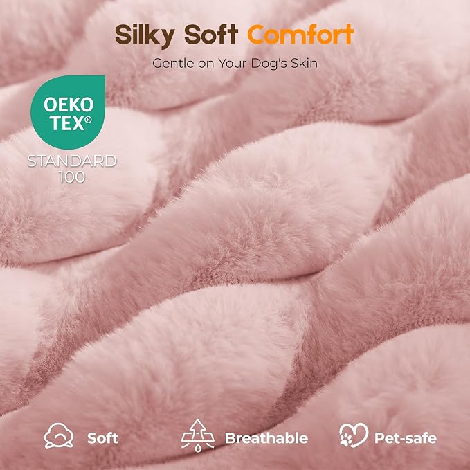 Orthopedic Dog Bed for Extra Large Dog, Waterproof Pet Bed,Non-Slip Bottom and Egg-Crate Foam with Removable Washable Cover Crate Bed,Pink,42"x30"x4"