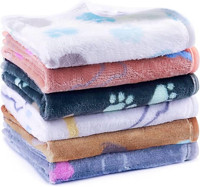 YedsIntu 6 Pcs Washable Guinea Pig Blankets Absorbent Small Animal Fleece Bedding Cage Liners Reusable Pet Pee Pad Sleep Mat Pad Cover for Hamster Ferret Rabbit Chinchilla Hedgehog (Grey, 16" x 24")