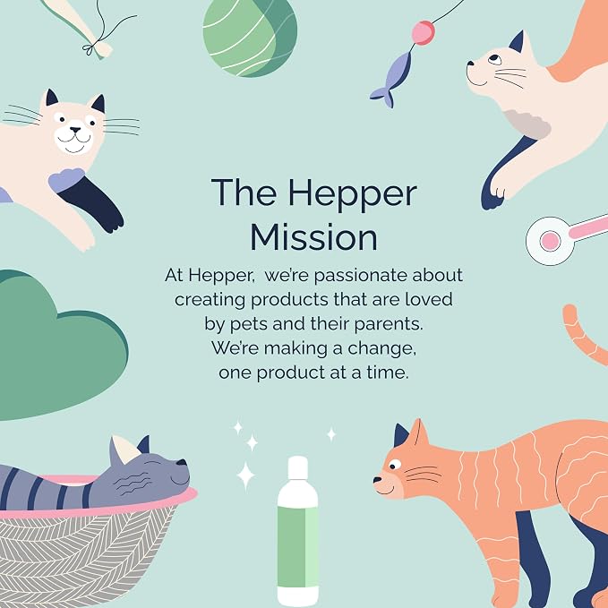 Hepper Oatmeal Shampoo for Dogs, Cats and Other Pets - All Natural Pet Shampoo: No Dog Soap, Cat Soap or Pet Soap - Dog Shampoo Sensitive Skin, Dog Dry Skin, Dog Itchy Skin Treatment -Cucumber & Aloe