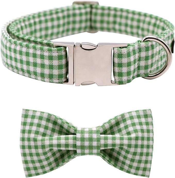 Lionet Paws Dog Collar with Bowtie, Durable Adjustable and Comfortable Collar for X-Large Dogs, Neck 16-26in