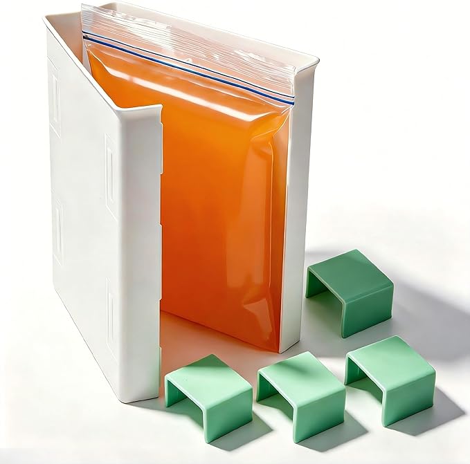 Freezer Food Block Maker, 6-Cup Capacity Meal Prep Bag Container for Freezing Soups, Sauces, Leftovers & Bone Broth, Large Portion Freezer Containers for Food Storage