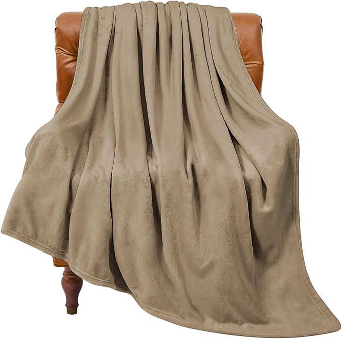 BEDELITE Fleece Blanket Camel Throw Blankets for Couch & Bed, Luxury Plush Cozy Fuzzy Blanket 50x60 inches, Super Soft Warm Lightweight Throw Blanket for Travel Camping