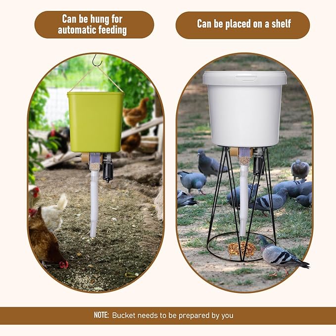 Automatic Chicken Feeder Timer and Duck Feeder, 16 Groups Timed Poultry Feeder Great for Chickens, Ducks, Geese, Pigeons, Fish, Dogs, Fish, Cats