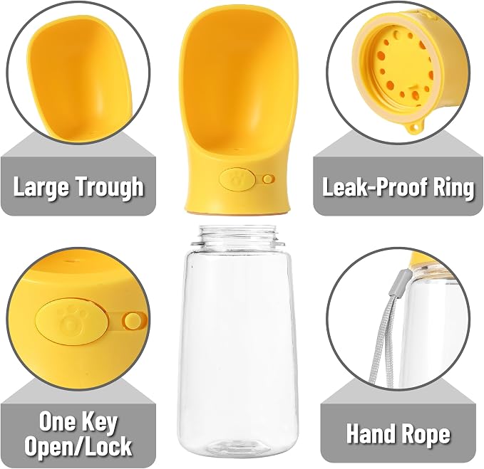 Mr. Pen- Portable Dog Water Bottle, 19 oz, Large, Leak Proof Puppy Water Dispenser with Drinking Feeder for Pets, Outdoor Walking, Hiking, Travel, Not Dishwasher Safe