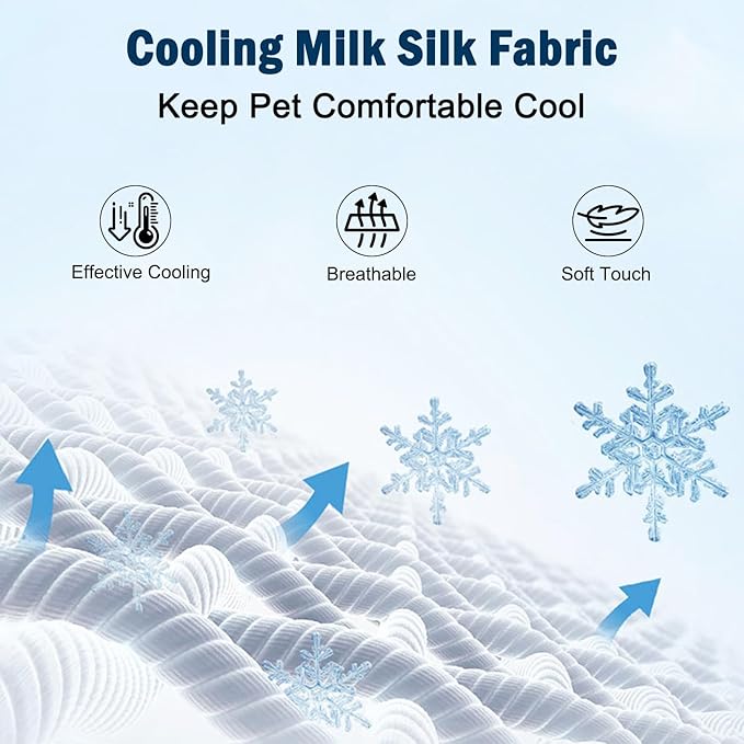 SZEE Cat Cooling Mat, Cooling Mat for Cats, with Ice Silk Fabric, Machine Washable, Fish-Shaped, for Bed, Sofa, Floor, Car Seat & Crate, with Anti-Slip Bottom (27” × 18”)