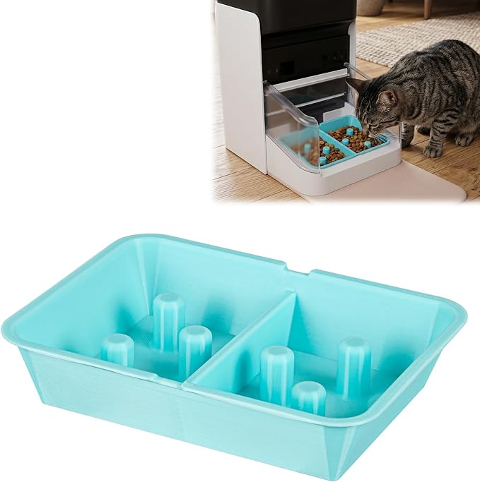Slow Feed Bowl Compatible with PETLIBRO One RFID Pet Feeder, Anti-Gulping Cat Feeding Insert, with Split Design,Healthy Eating Dish Attachment for Automatic Feeder