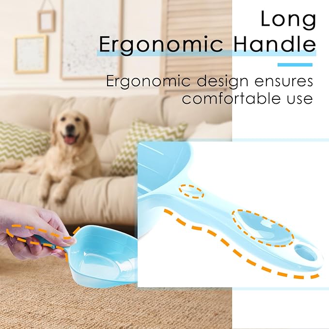 1-Cup Melamine Pet Food Scoop — Precise Feeding & Weight-Management Measuring Scoop for Dogs & Cats, BPA-Free, Durable, Dishwasher-Safe (Baby Blue)