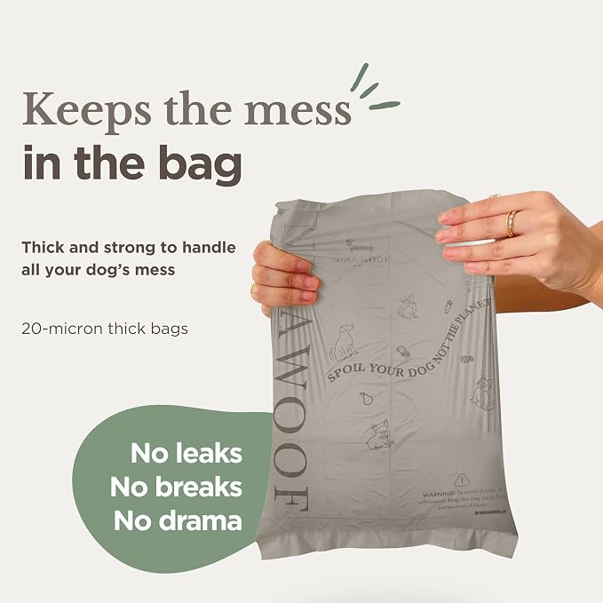 100% Certified Home Compostable and Biodegradable Dog Poop Bags - ASTM D6400 & EN 13432 Compliant dog poop bags rolls – 270 Bags – 18 x Rolls of Plant Based Poop Bags for dogs - Thick Poop Bags