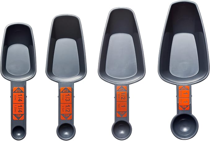 Comtim 4-in-1 Dog Food Scoop Set - 1 Cup, 1/2 Cup, 1/3 Cup, 1/4 Cup Pet Food Measuring Cup for Dog Cat
