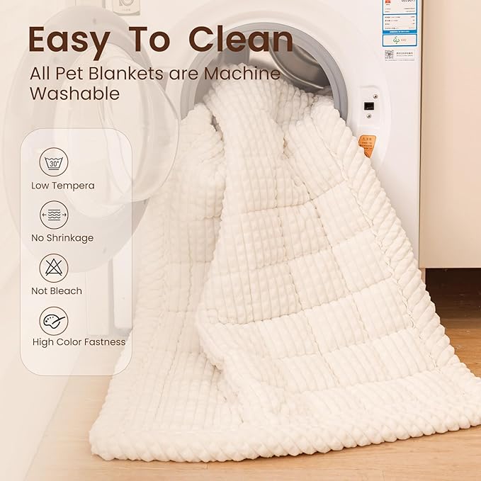 Couch Cover for Dogs Washable, Non Slip Couch Covers for 3 Cushion Sofa Pet Friendly, Fuzzy Pet Couch Cushion Covers for Dog, Thick, Soft for Sofa Protector (White, 27.6" x 70.9"/70 x 180cm)