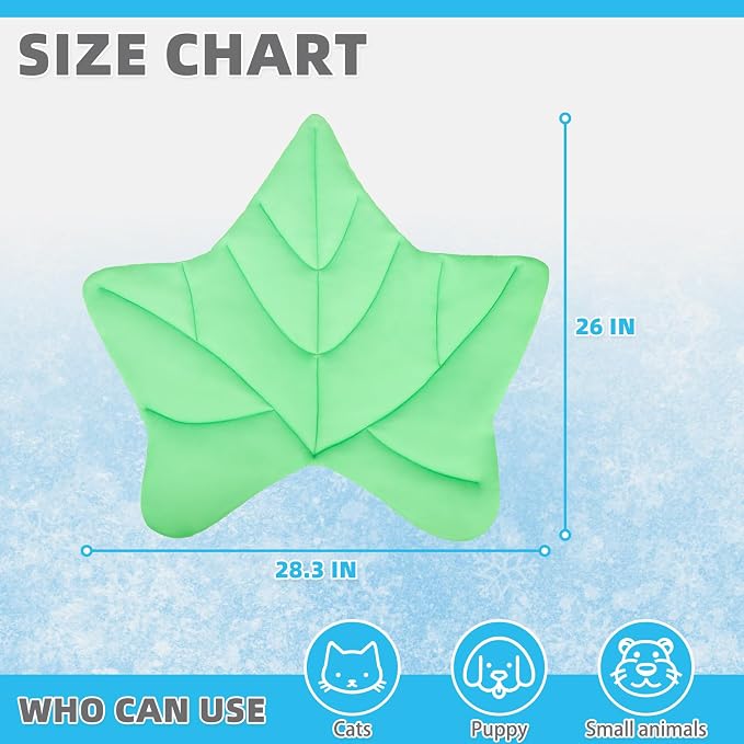 KOOLTAIL Cat Cooling Mat, Upgraded Two Sided Cooling Pad for Dogs Cats Puppy, Soft Summer Pet Sleeping Blanket Kennel to Keeping Cool, Washable Dog Mats for Crate Sofa Bed Outdoor Indoor, Ivy Green