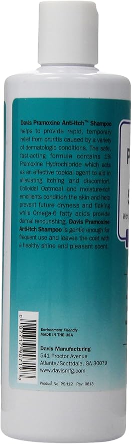 Davis Pramoxine Anti-Itch Dog & Cat Shampoo, 12 oz
