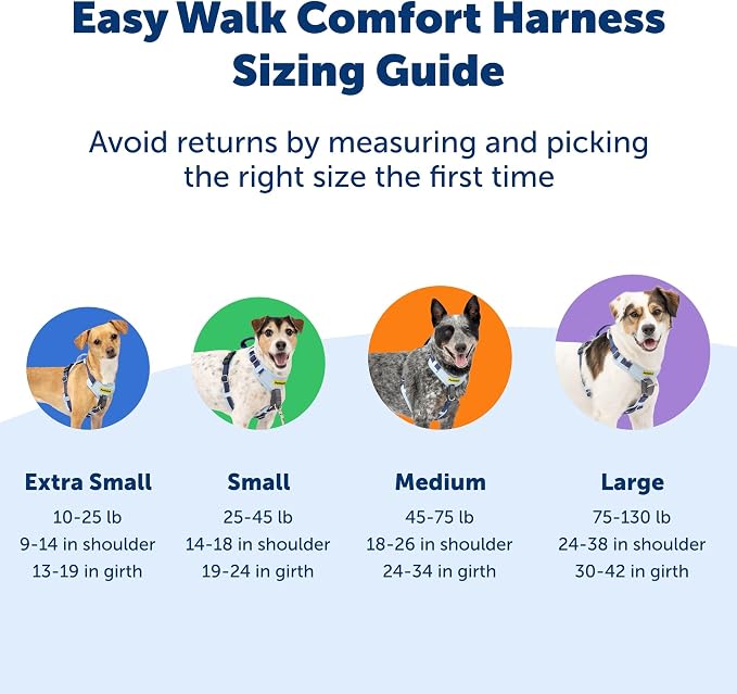 PetSafe Easy Walk Comfort No-Pull Dog Harness Padding - Better Walks on 1st Use - 5 Points of Adjustment Medium, Green Gingham