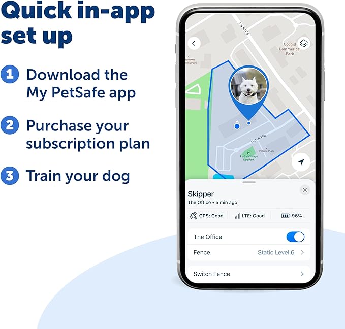 PetSafe Guardian GPS 2.0 Dog Fence + Tracking Wireless Dog Fence with Reliable Dual Frequency GPS Tracking Smaller Collar for All Breeds 10 lbs and Above Subscription Required