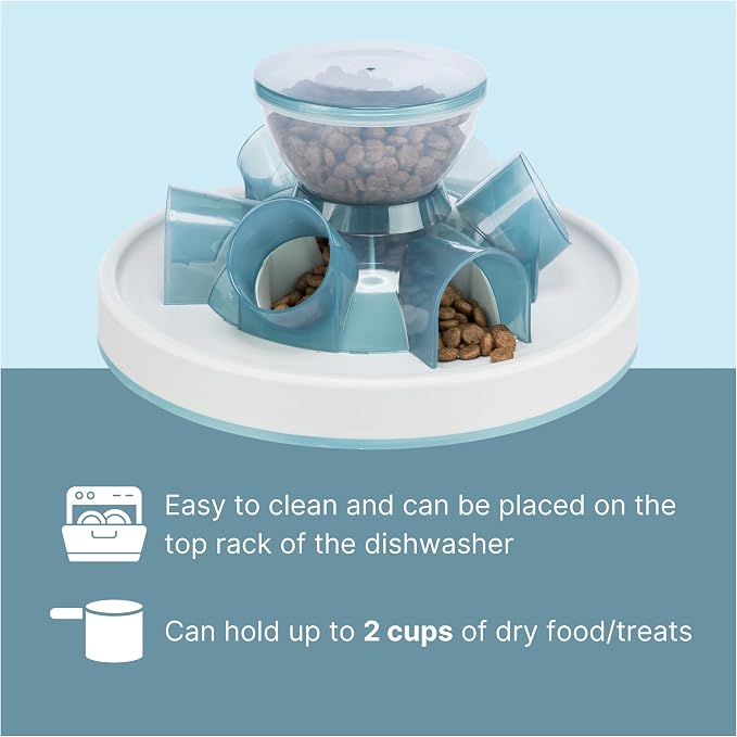 TRIXIE Tunnel Slow Feeder for Cats and Dogs, Interactive Cat Toy, Pet Food Dispenser, Treat Dispenser (Pack of 3)