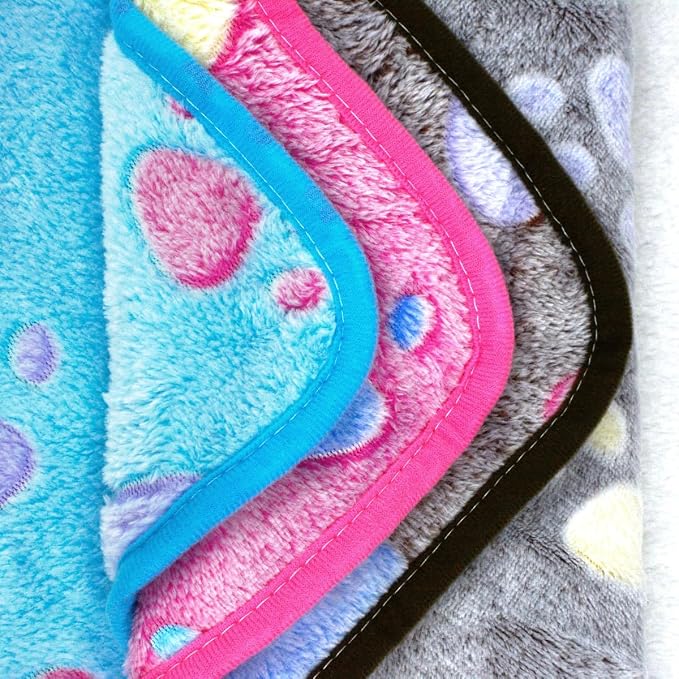 Dog Blankets for Small Dogs and Puppies, 3 Pack Washable Pet Blankets 30" x 20", Lightweight Soft Fleece Puppy Blanket for Crate, Kennel, Carrier, Bed, Cat Blanket