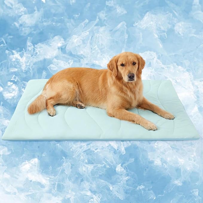 Dog Cooling Mat for Large Dogs, Double-Sided Waterproof & Cool(Q-Max>0.5),Portable Dog Cooling Mat for Summer(M/22.83 * 35.83 inch)