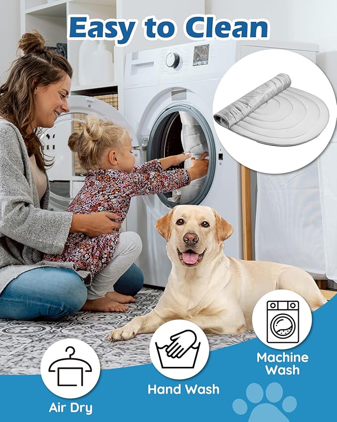 Papettly Pet Dog Cooling Mat 39“x27.5” Reversible Cooling Pad for Dogs and Cats, Comfort Ice Silk Cotton Summer Dog Bed Outdoor Indoor Washable, Ideal for Kennel Sofa Floor Car Seats