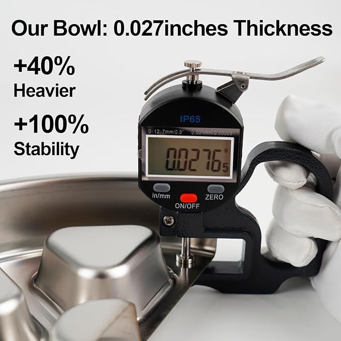 Kactoily 304 Stainless Steel Rotating Slow Feeder Dog Bowl, 2.5 Cups Non-Slip Pet Bowl, Raised Design for Slow Eating & Digestive Health - Perfect for Medium Large Dogs