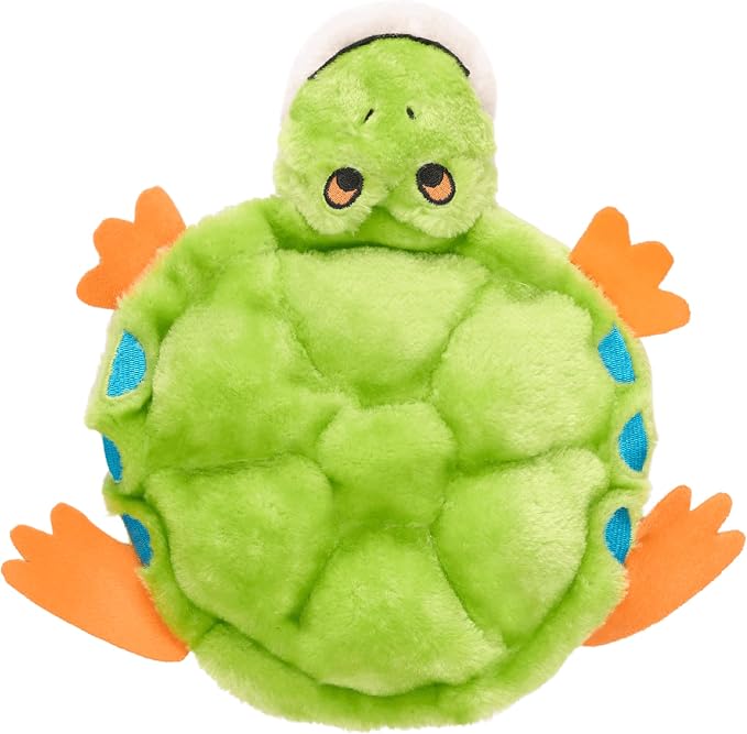 ZippyPaws Squeakie Crawler- No Stuffing Dog Toy to Keep Them Busy, for Small, Medium, & Large Dogs, Squeaky Pet Toy for Boredom, Unstuffed Chew Toy, Soft Plush Puppy Products, Toby the Tree Frog- 11"