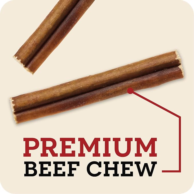 Redbarn Pet Products All Natural 8"-12" Bully Sticks for Medium/Large Dogs - Healthy Long Lasting Chews Variety Party Pack - 100% Beef Single Ingredient Low Odor Rawhide Free - 1lb