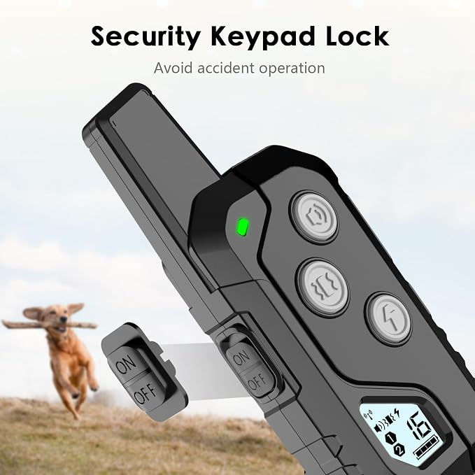 Shock Collar for Dogs, IP67 Waterproof Dog Training Collar with Remote, 3 Training Modes with Beep, Vibration, and Safe Static, Rechargeable for Large Medium