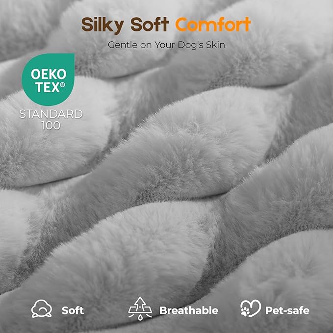 Orthopedic Dog Bed for Medium Dog, Waterproof Pet Bed,Non-Slip Bottom and Egg-Crate Foam with Removable Washable Cover Crate Bed,Grey,30"x20"x3"