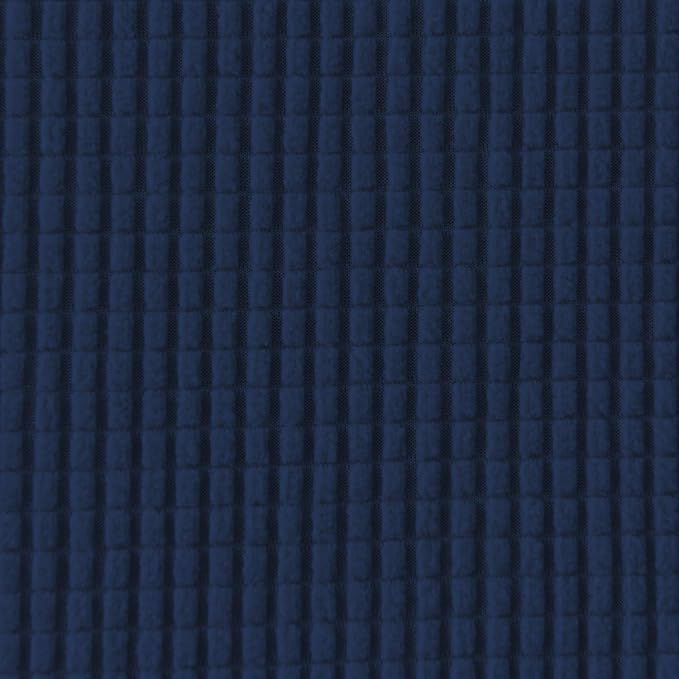 Easy-Going Stretch Loveseat Slipcover 1-Piece Sofa Cover Furniture Protector Couch Soft with Elastic Bottom for Kids Polyester Spandex Jacquard Fabric Small Checks (Loveseat, Navy)