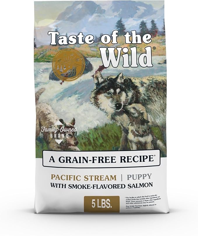 Taste of The Wild Pacific Stream Grain-Free Dry Puppy Food With Smoke-Flavored Salmon 5lb