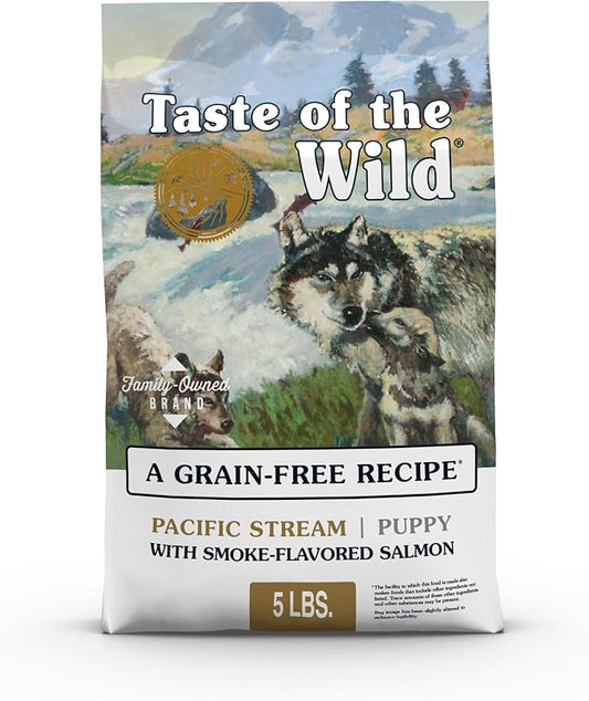 Taste of The Wild Pacific Stream Grain-Free Dry Puppy Food With Smoke-Flavored Salmon 5lb