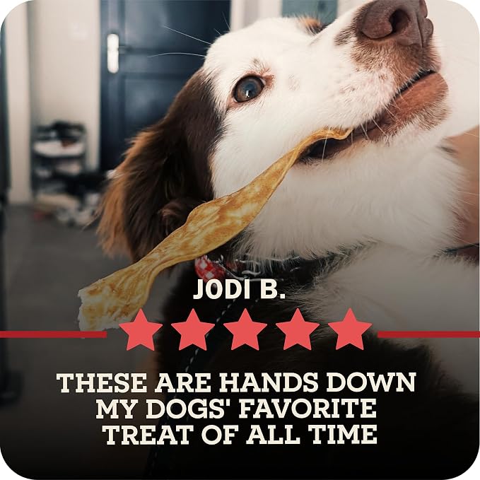 Redbarn Pet Products All-Natural Rawhide Bully Slices - Peanut Butter Flavor - Premium Grain-Free Beef Hide Treats High Protein Low Fat for Chewers - 9 oz Bag