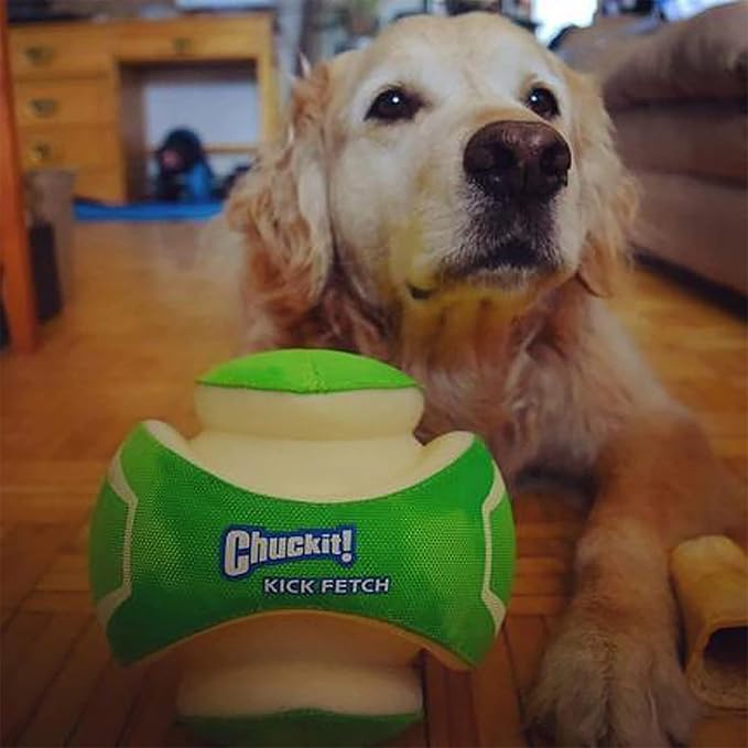Chuckit! Kick Fetch Max Glow Ball, Large (8 Inch) Glow in the Dark Dog Toy (Pack of 4)