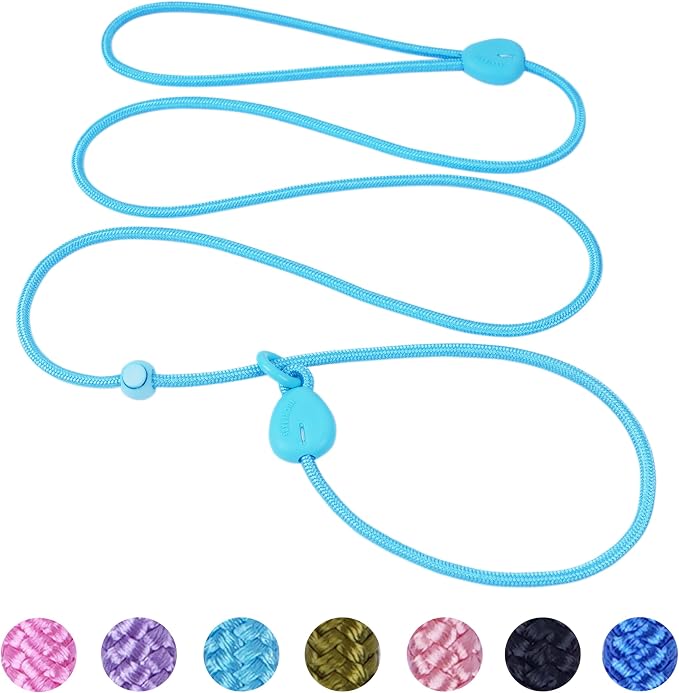 Slip Lead for Dogs 6FT Strong Training Leash Heavy Duty No Pull Comfortable Rope Lightweight for Small Medium Dogs (Blue)