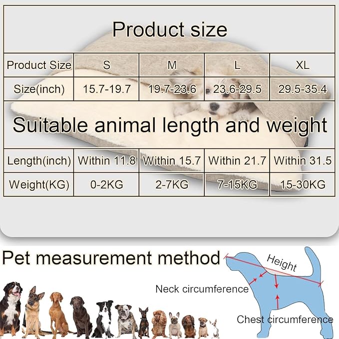 Snuggle Burrow Bed, SnuggleBurrow Removable Covered Burrow Dog Bed, Dachshund Bed Cave, Washable Indoor Pets Sleeping Bag for Small Medium Large Size Pet (Sliver,Medium)