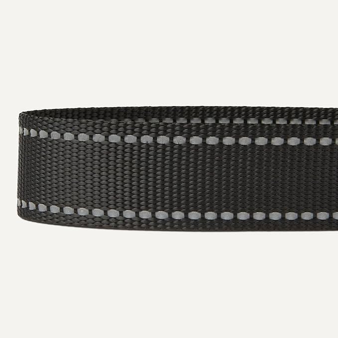 Amazon Basics Reflective Polyester Dog Collar, Adjustable Length 21"-37", 1.4" W, Quick-Release Buckle for Easy On/Off, Extra Large, Black