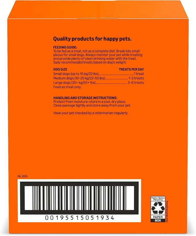 Amazon Basics Crunchy Dog Biscuits Peanut Butter Flavor Dog Treats 5 lb. Box