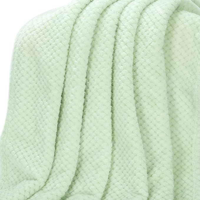 Warm Soft Fuzzy Dog or Cat Blanket, Plush Fleece Throws for Puppy, Kitten, Medium, Large Dogs - Mint (40" x 48")