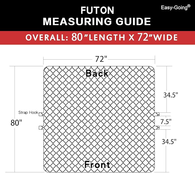 Easy-Going Futon Sofa Slipcover Reversible Sofa Cover Armless Cover Furniture Protector Couch Cover Water Resistant Pets, Kids, Children, Dog, Cat Darkgray/Beige