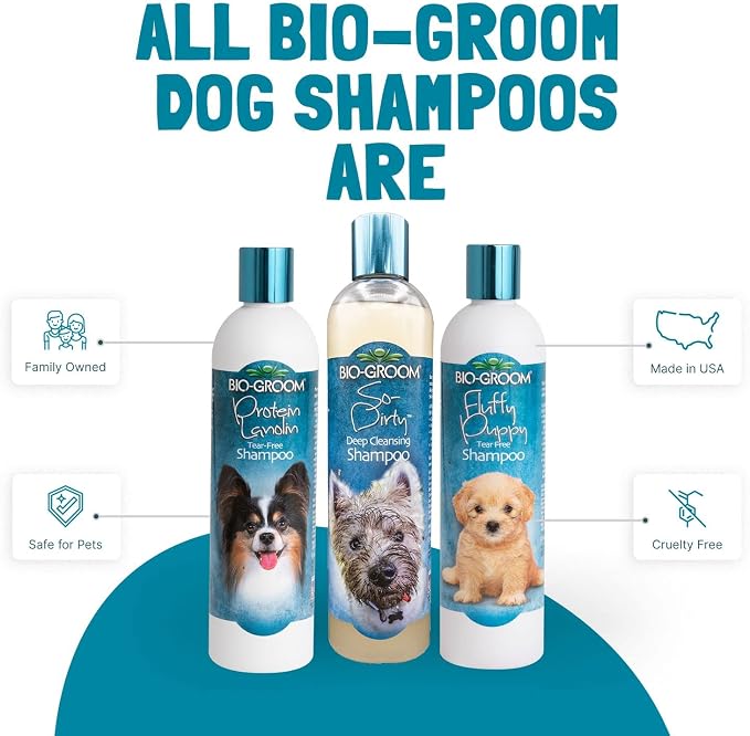 Bio-Groom So-Dirty Dog Shampoo - Quick Rinse Pet Shampoo, Dog Bathing Supplies, Puppy Wash, Dog Grooming Supplies, Cruelty-Free, Made in USA, Shampoo for Smelly Dogs - 5 Gallons