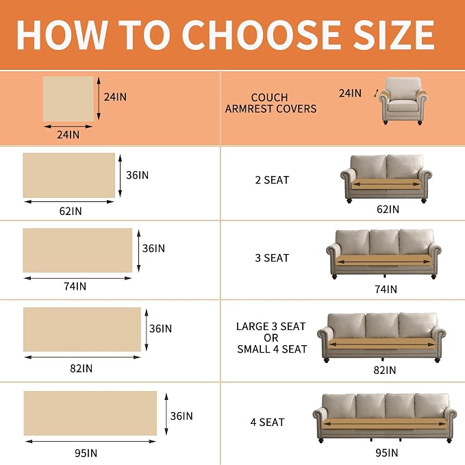 Waterproof Dog Bed Cover Non Slip Couch Covers for Dogs Washable Soft Faux Fur Sofa Cover Couch Covers for 3 Cushion Couch Sofa Pet Friendly (Khaki, 24" x 24" 2 Pack)