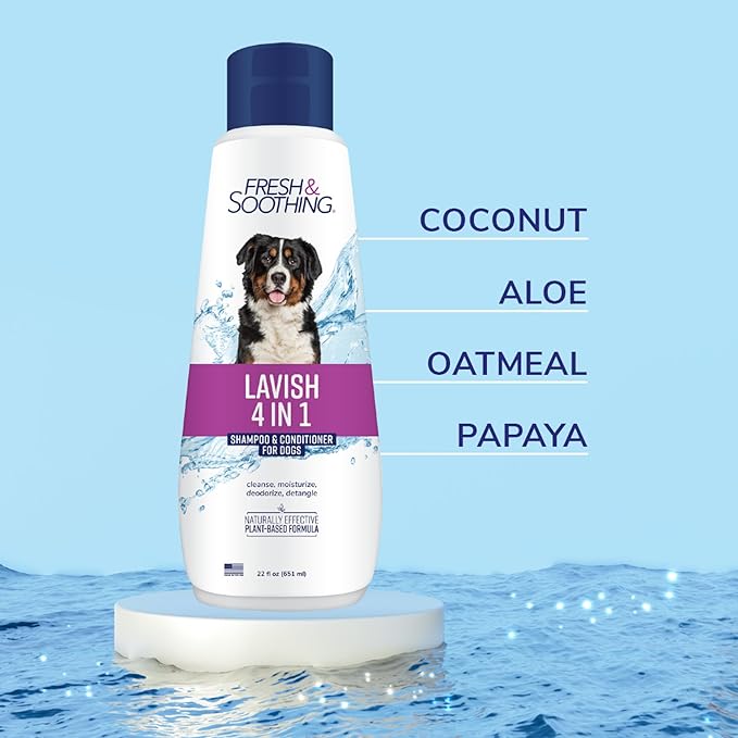 Naturel Promise Fresh & Soothing Lavish 4-in-1 Shampoo + Conditioner for Pets, 22oz