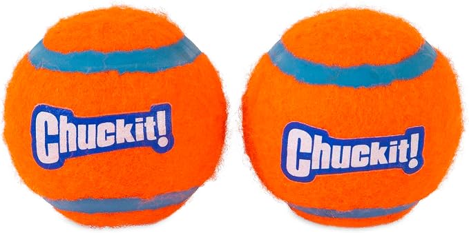 Chuckit! Dog Tennis Ball Dog Toy, Large (3 Inch Diameter) for Dogs 60-100 lbs, Pack of 24