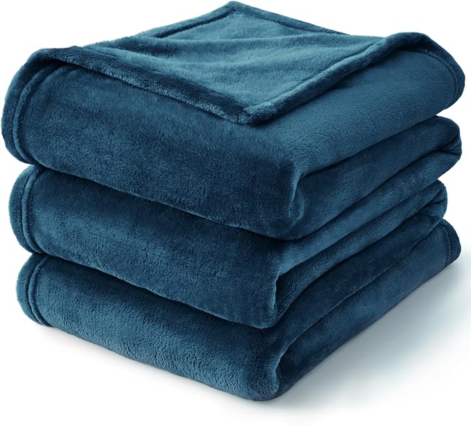 BEDELITE Fleece Blanket Mineral Blue Throw Blankets for Couch & Bed, Luxury Plush Cozy Fuzzy Blanket 50x60 inches, Super Soft Warm Lightweight Throw Blanket for Travel Camping