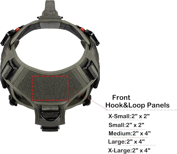 ICEFANG GN3 Tactical Dog Harness with 6X Buckle,Dog Molle Vest with Handle,3/4 Body Coverage,Hook and Loop Panel for ID Patch,No Pulling Front Clip (L (28"-35" Girth), Ranger Green)