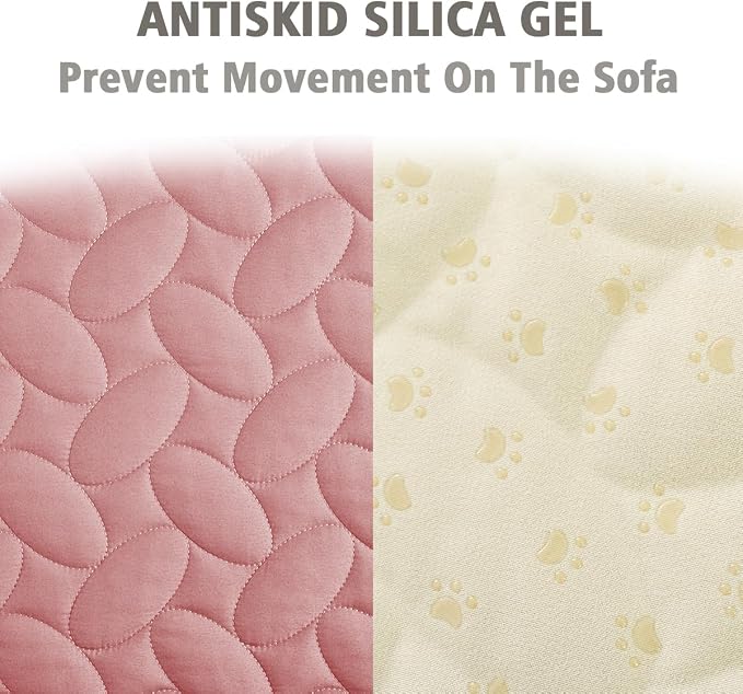 Ameritex Pet Bed Cover Dog Bed Blanket for Sofa and Furniture Waterproof New Pattern Design (68x82 Inch, Pink)